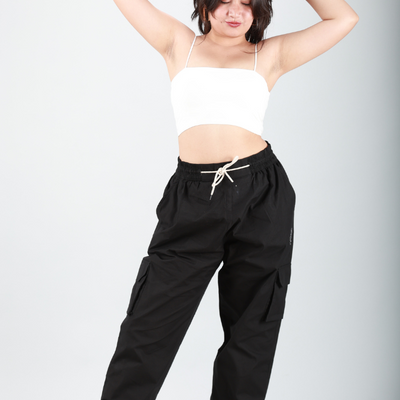 black cargo baggy pant